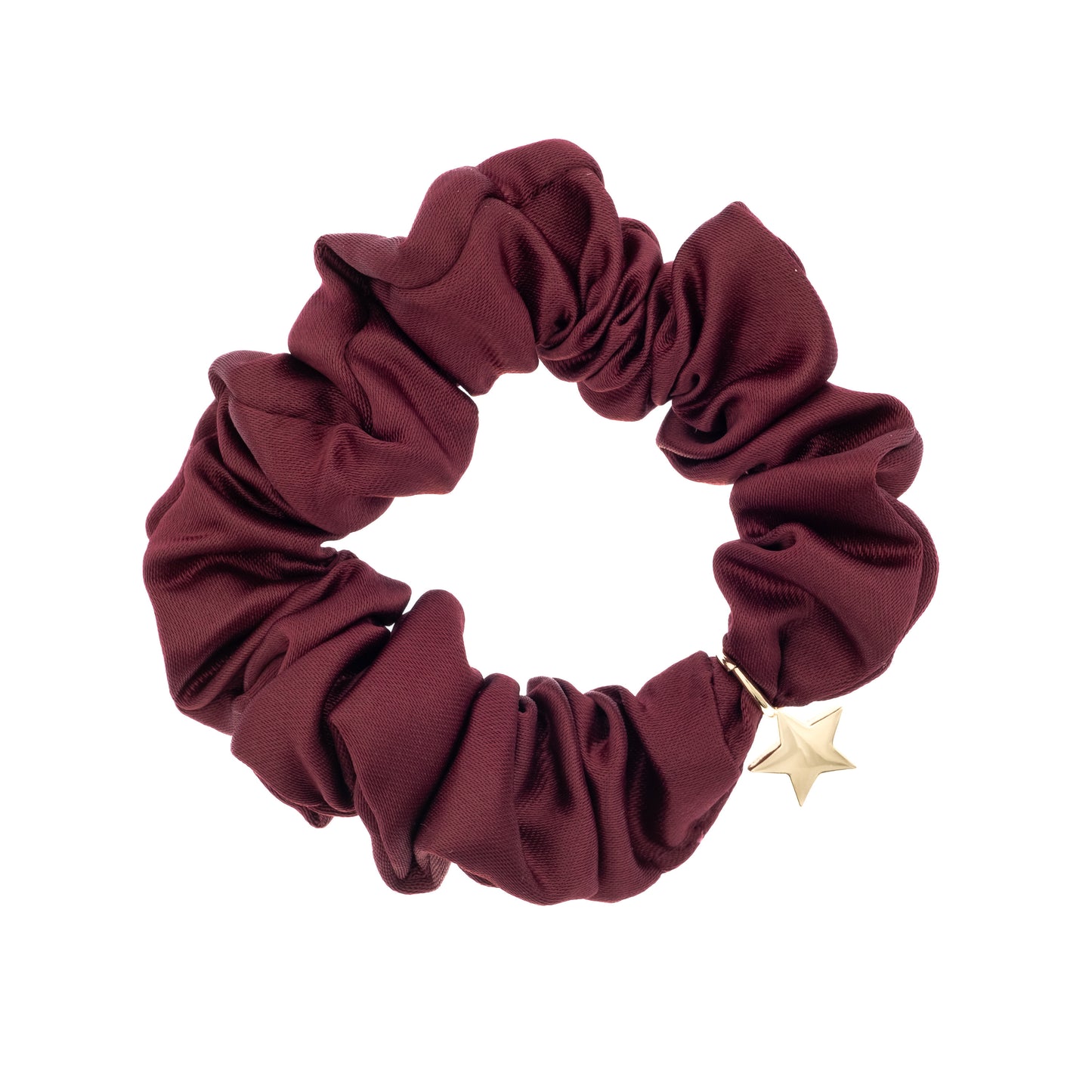 Dark Satin Scrunchie Taupe