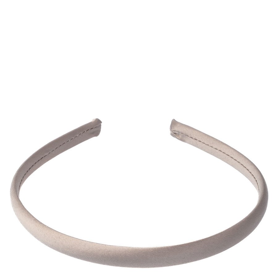 Dark Satin Hair Band Thin Taupe