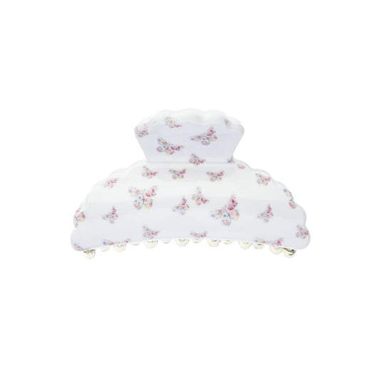 DARK Hair Claw Large Butterfly Pattern