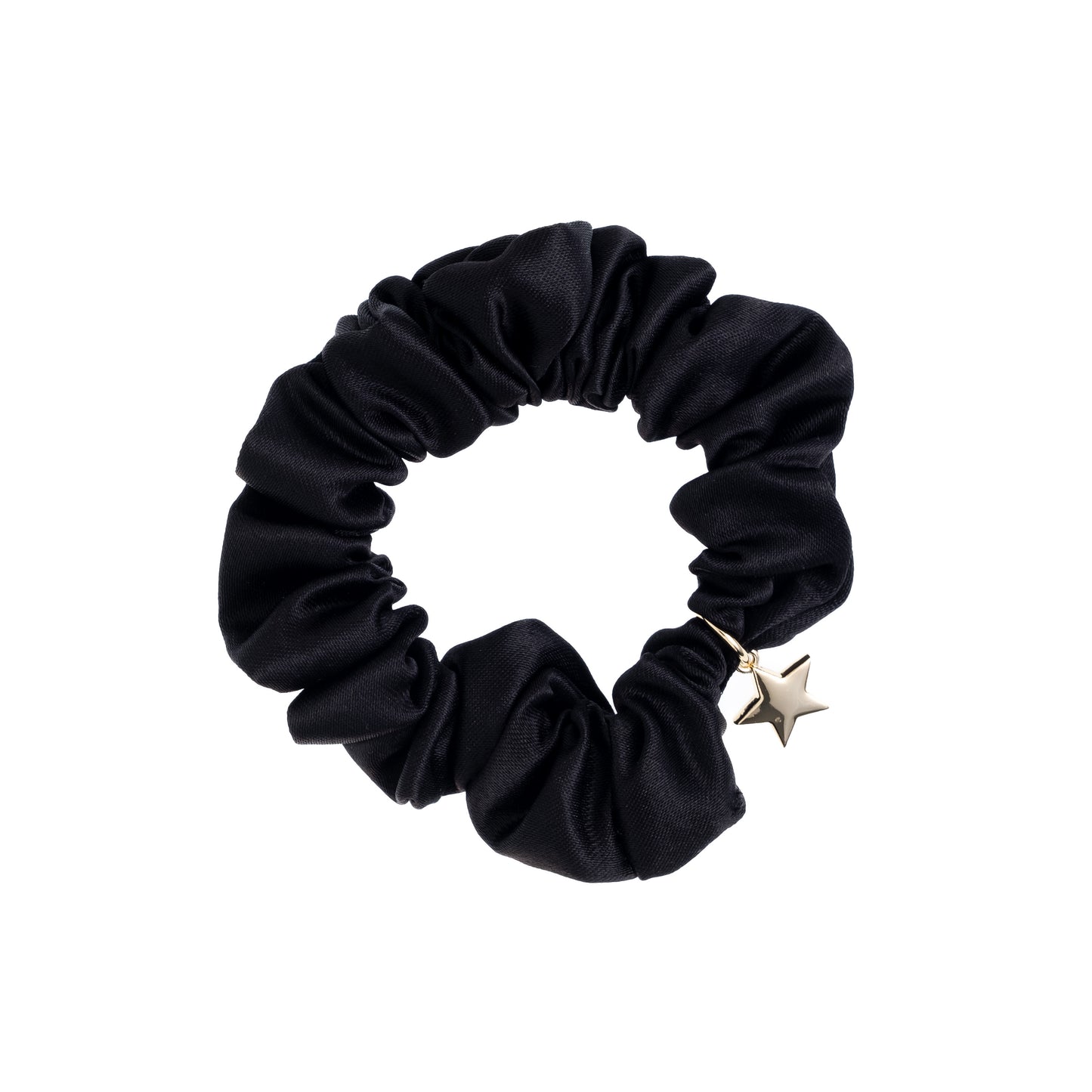 DARK Satin Scrunchie Black