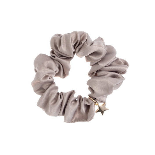 DARK Satin Scrunchie Taupe