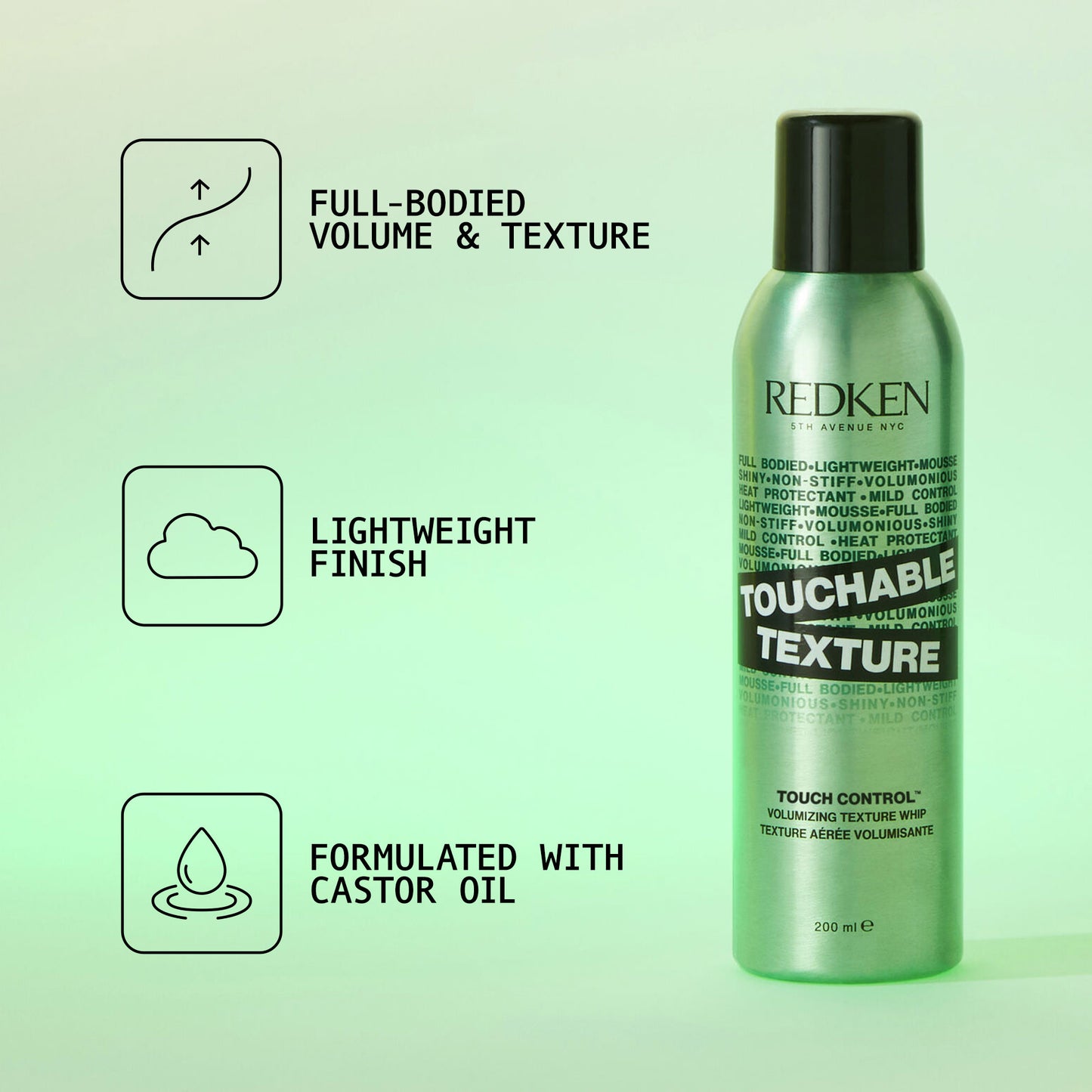 Redken Touchable Texture Mousse 200ml